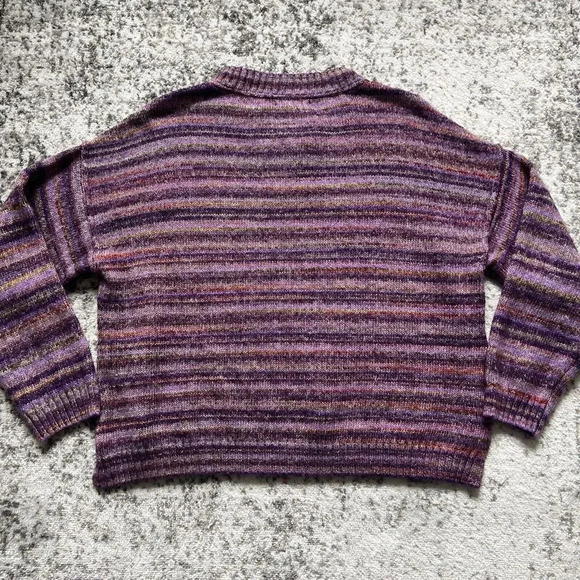 Cleo + Wolf Space Dye Henley Sweater Purple‎ Size Medium - Picture 6 of 8